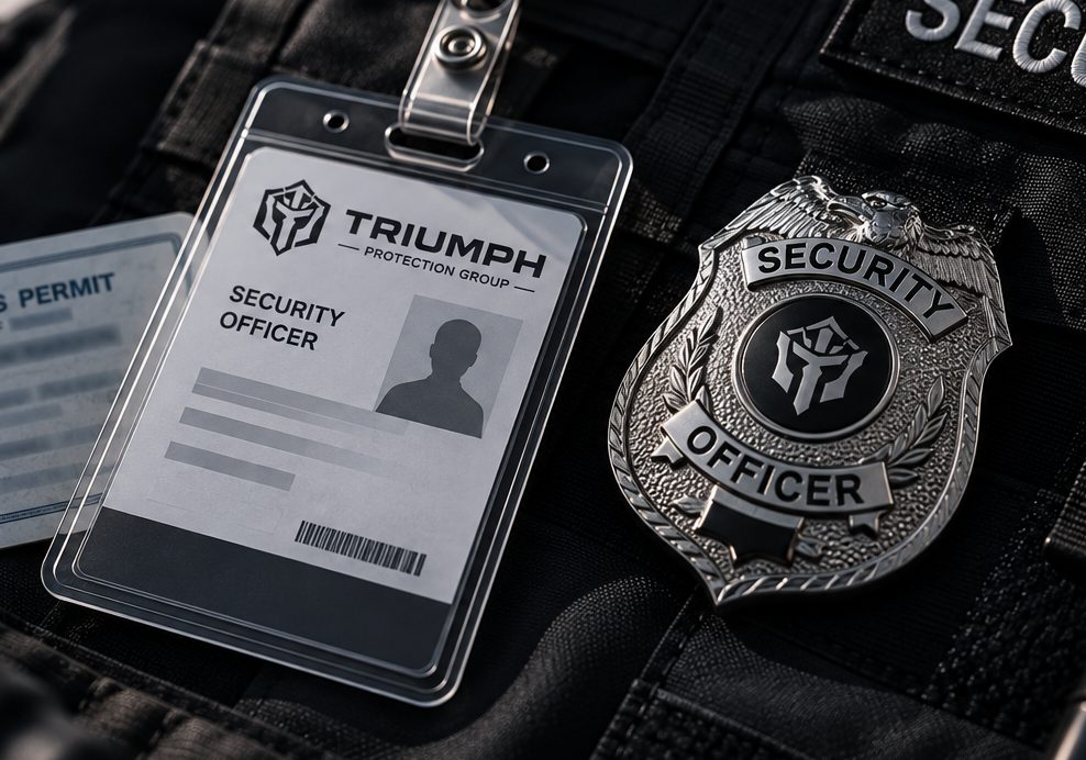Security officer ID card and badge